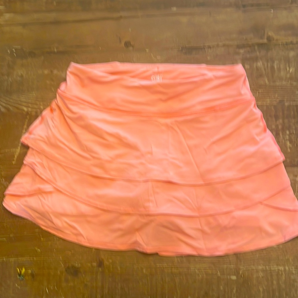 Athleta girl sz L swing skort neon peach